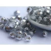 6mm FP Round Crystal 1/2 Silver 30pcs.